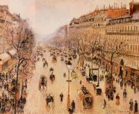 Pissarro, Camille - Boulevard Montmartre, Morning, Grey Weather